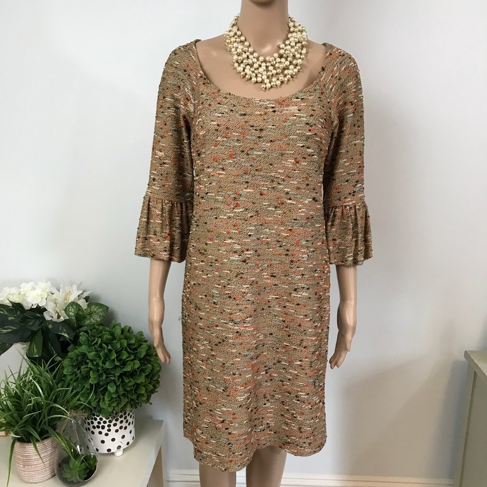 Diane von Furstenberg Gold Bouclé Sheath Dress